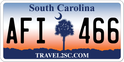 SC license plate AFI466