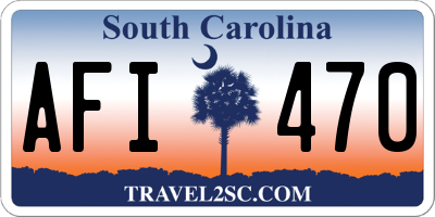 SC license plate AFI470