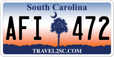 SC license plate AFI472