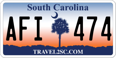 SC license plate AFI474