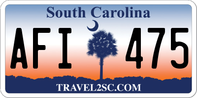 SC license plate AFI475