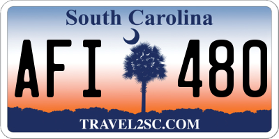 SC license plate AFI480