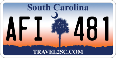SC license plate AFI481