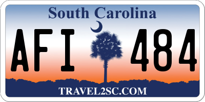 SC license plate AFI484