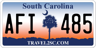 SC license plate AFI485
