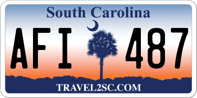SC license plate AFI487