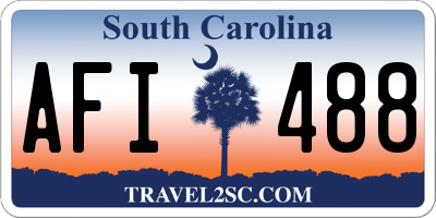 SC license plate AFI488