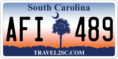 SC license plate AFI489