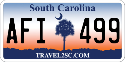 SC license plate AFI499