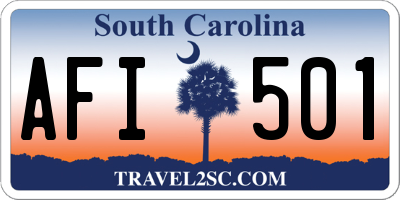SC license plate AFI501