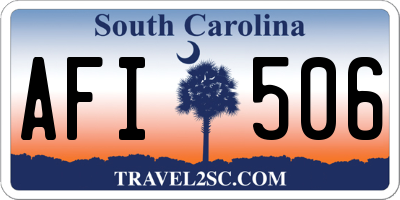 SC license plate AFI506