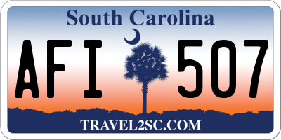 SC license plate AFI507