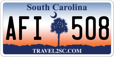 SC license plate AFI508