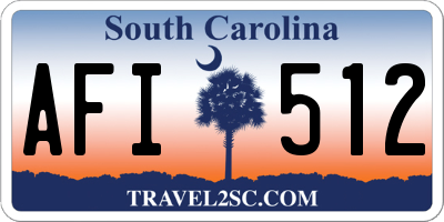 SC license plate AFI512