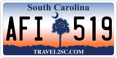 SC license plate AFI519