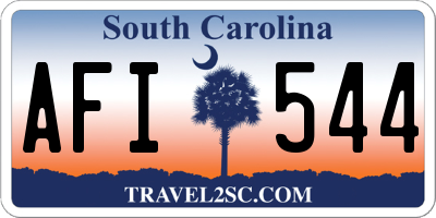 SC license plate AFI544