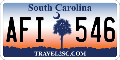 SC license plate AFI546