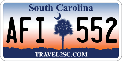 SC license plate AFI552