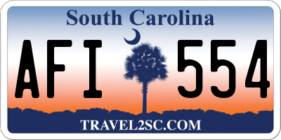 SC license plate AFI554