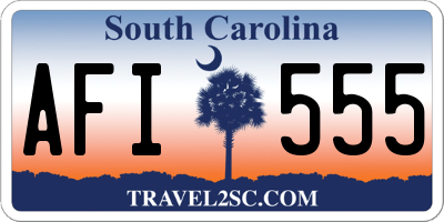 SC license plate AFI555