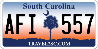 SC license plate AFI557