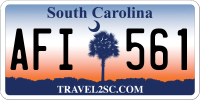 SC license plate AFI561