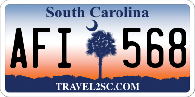 SC license plate AFI568