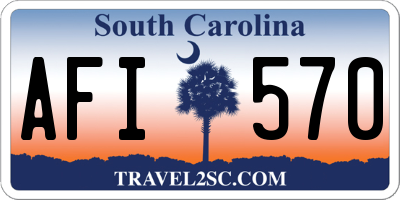 SC license plate AFI570