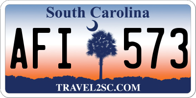 SC license plate AFI573