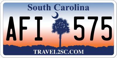 SC license plate AFI575