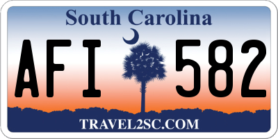 SC license plate AFI582