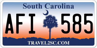 SC license plate AFI585
