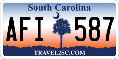 SC license plate AFI587