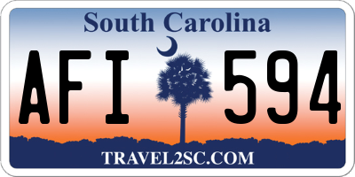SC license plate AFI594