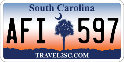 SC license plate AFI597