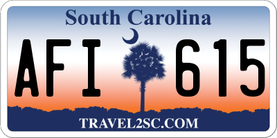 SC license plate AFI615