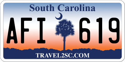 SC license plate AFI619