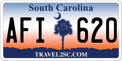 SC license plate AFI620
