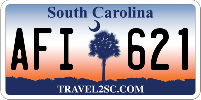 SC license plate AFI621