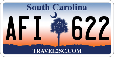 SC license plate AFI622