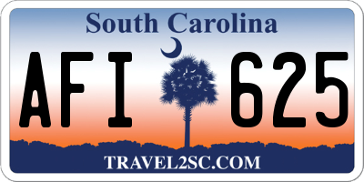 SC license plate AFI625