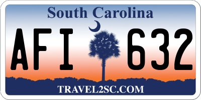 SC license plate AFI632