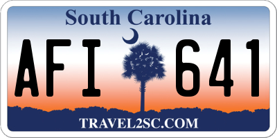 SC license plate AFI641