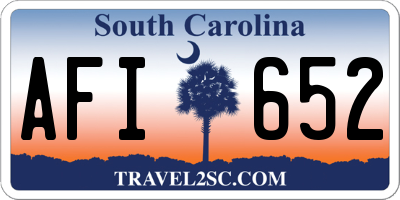 SC license plate AFI652