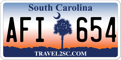 SC license plate AFI654