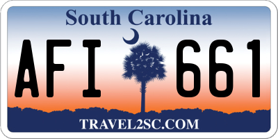 SC license plate AFI661