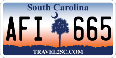 SC license plate AFI665