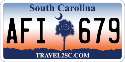 SC license plate AFI679