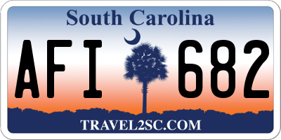SC license plate AFI682