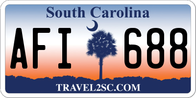 SC license plate AFI688